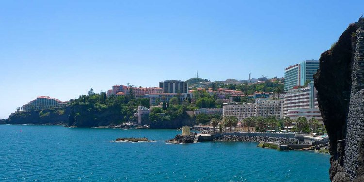 Funchal harbour view of hotels