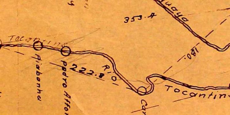Map of the Tocantins River