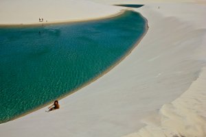 Fresh water pooled in sand dunes is a sight to behold.