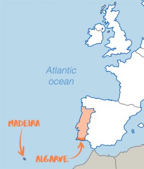 Madeira Algarve Map