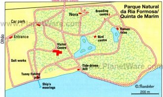 Parque Natural da Ria Formosa - Layout map